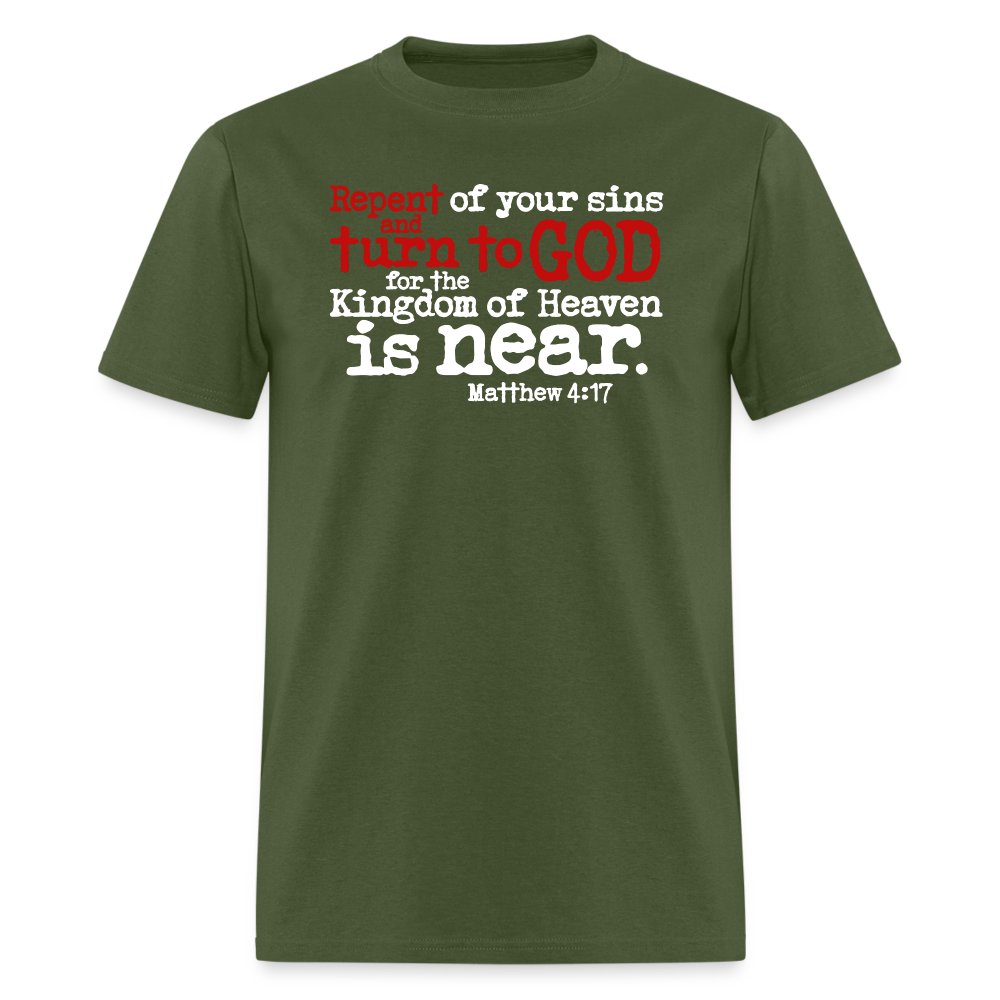 Repent and Turn to God - military green