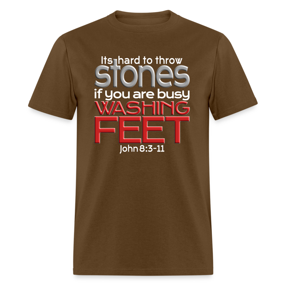 Throwing Stones or Washing Feet - brown