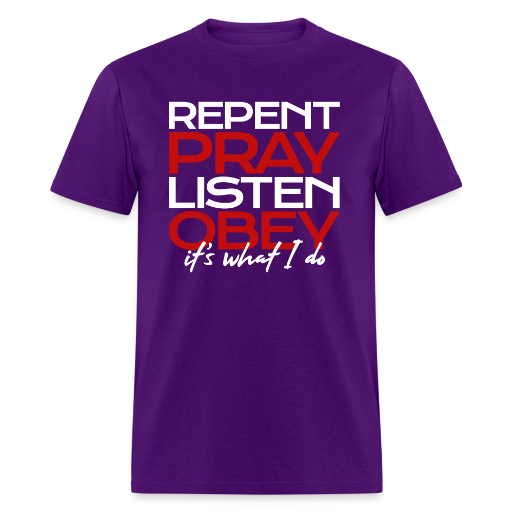 Repent Pray Listen Obey - purple