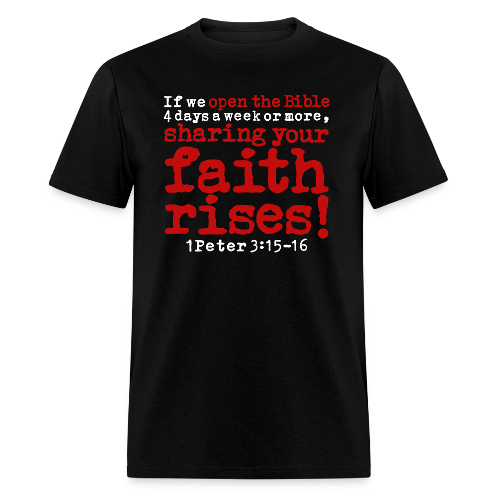 Open Bible Sharing Faith Rises - black