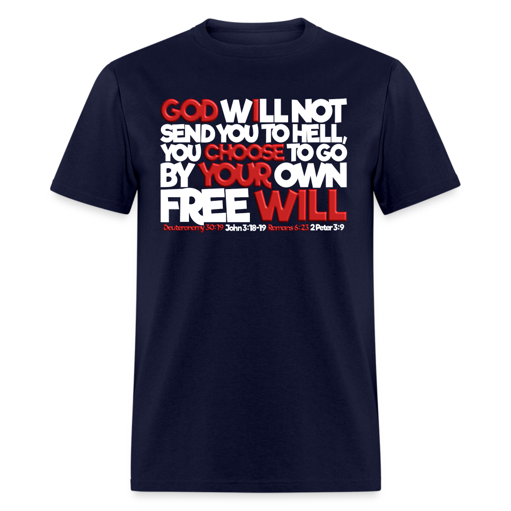 God Will Not Send You To Hell - navy
