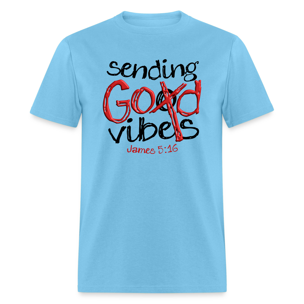 Sending God Vibes - aquatic blue