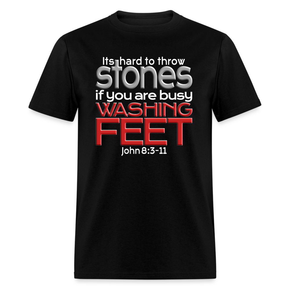Throwing Stones or Washing Feet - black