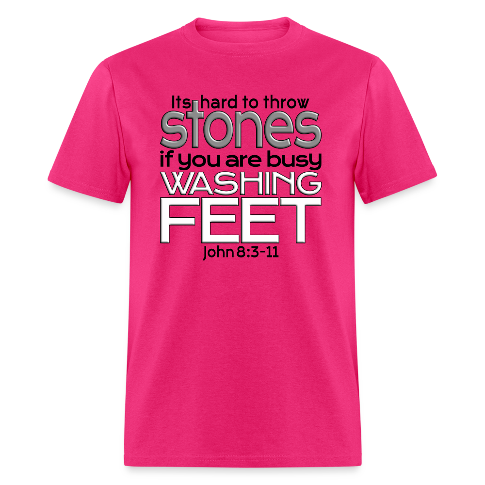 Throwing Stones or Washing Feet - fuchsia