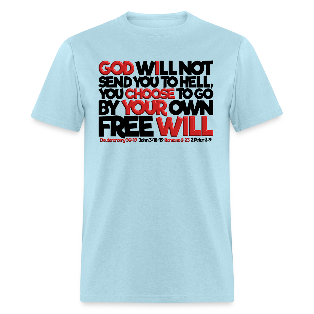 God Will Not Send You To Hell - powder blue