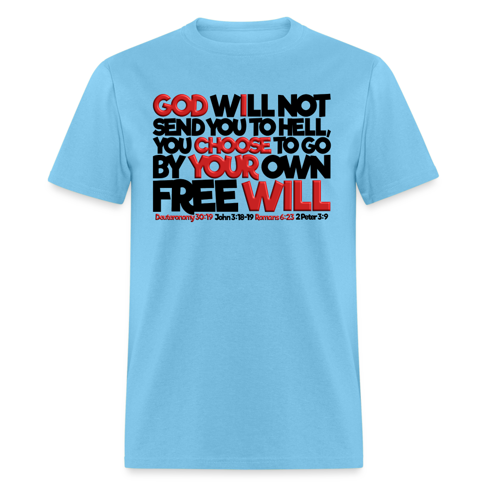 God Will Not Send You To Hell - aquatic blue