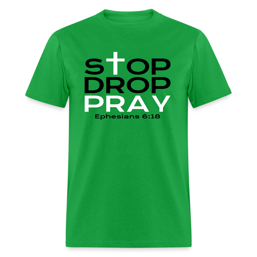 Stop Drop Pray - bright green