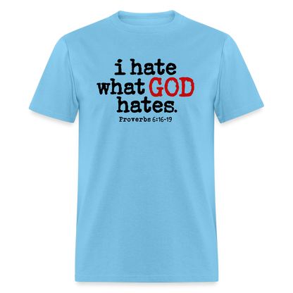 I Hate What God Hates - aquatic blue