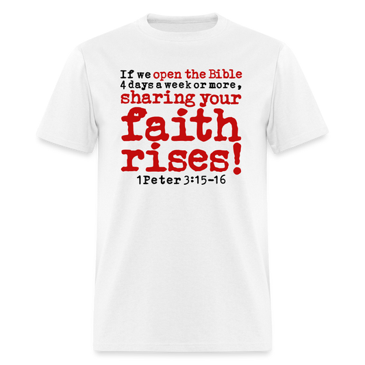 Open Bible Sharing Faith Rises - white