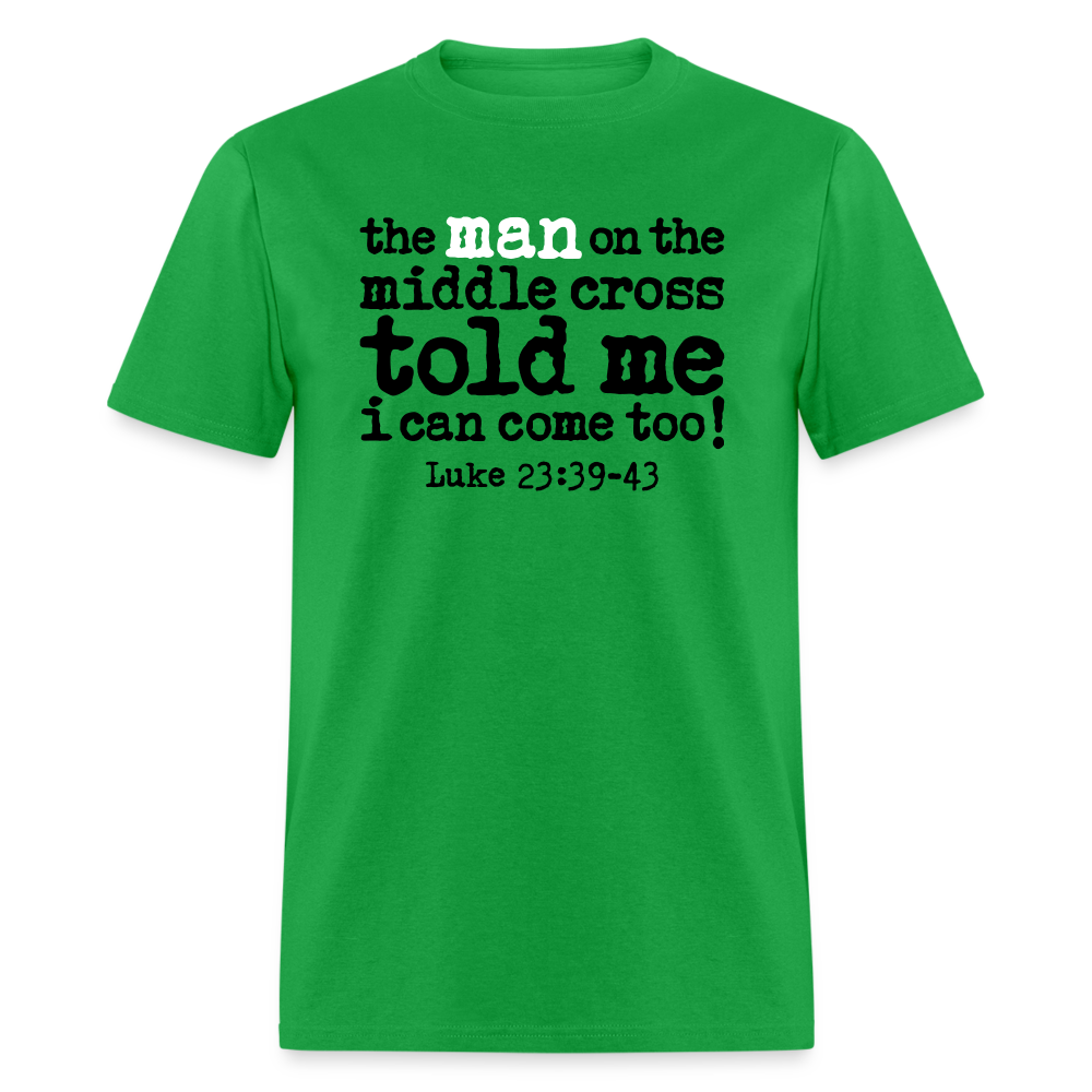 Man on the Middle Cross - bright green