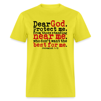 Dear God Protect Me - yellow
