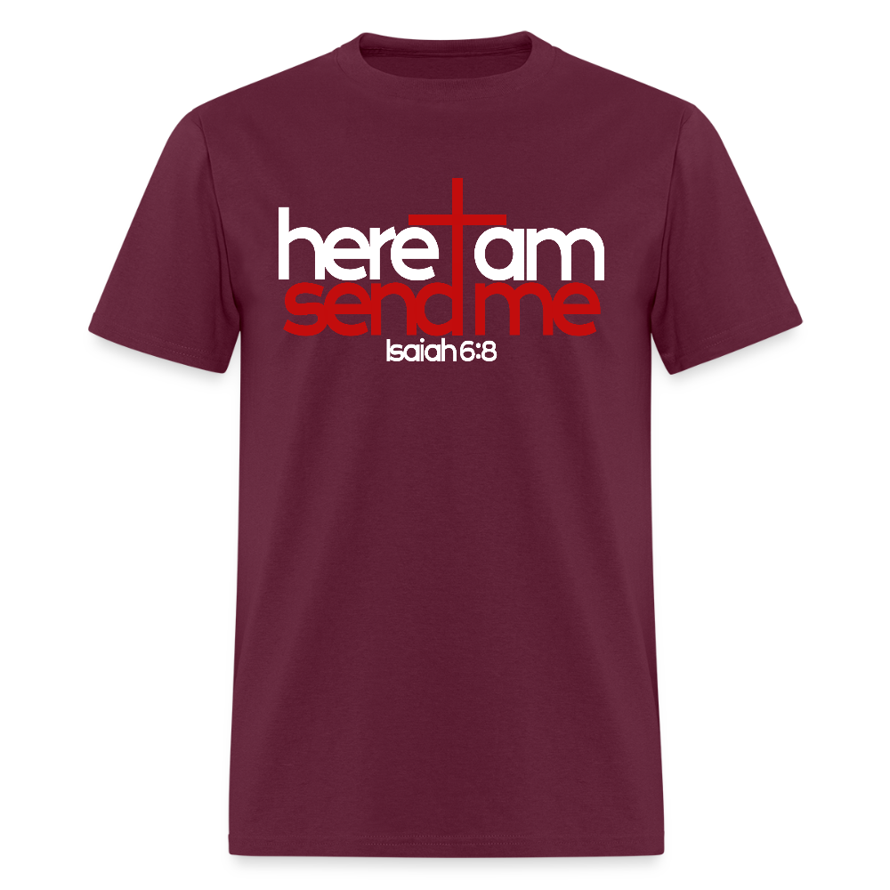 Here I am, send me - burgundy