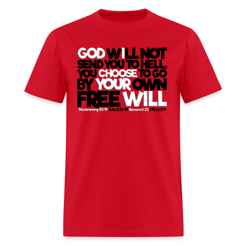 God Will Not Send You To Hell - red