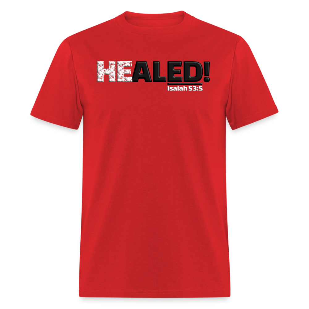 He Healed - red
