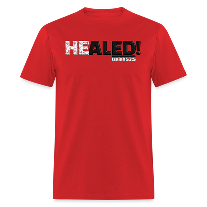 He Healed - red