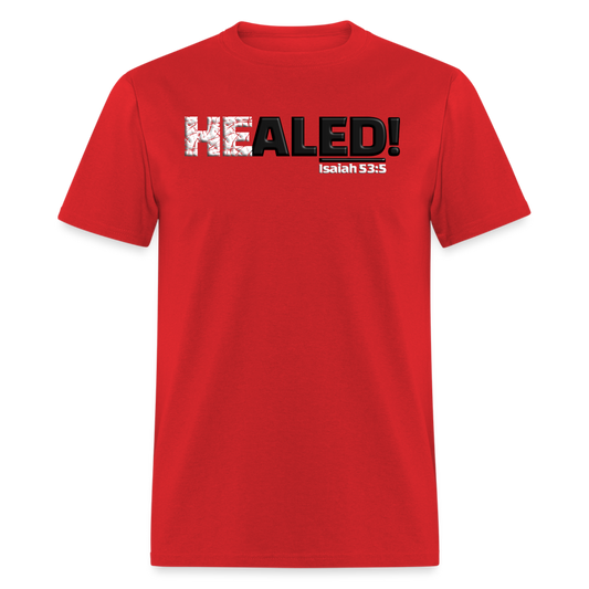 He Healed - red