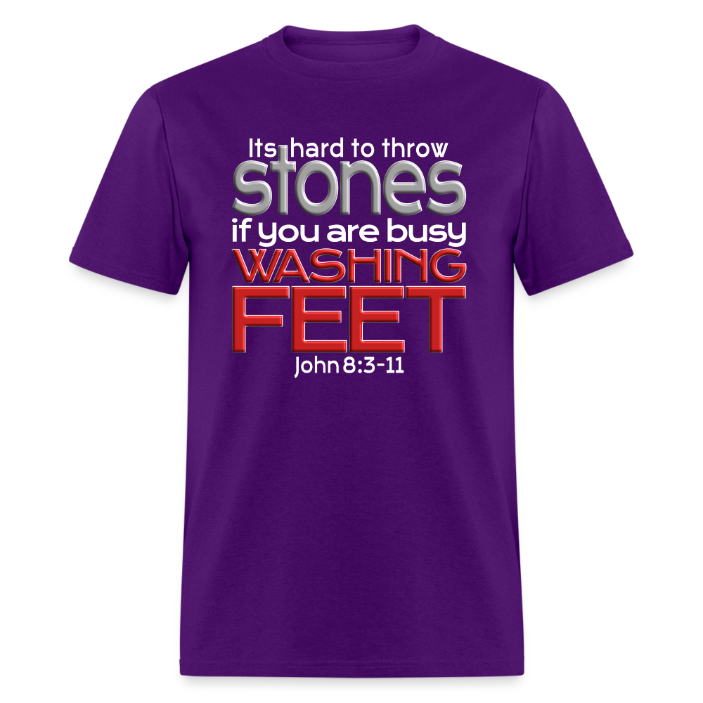 Throwing Stones or Washing Feet - purple
