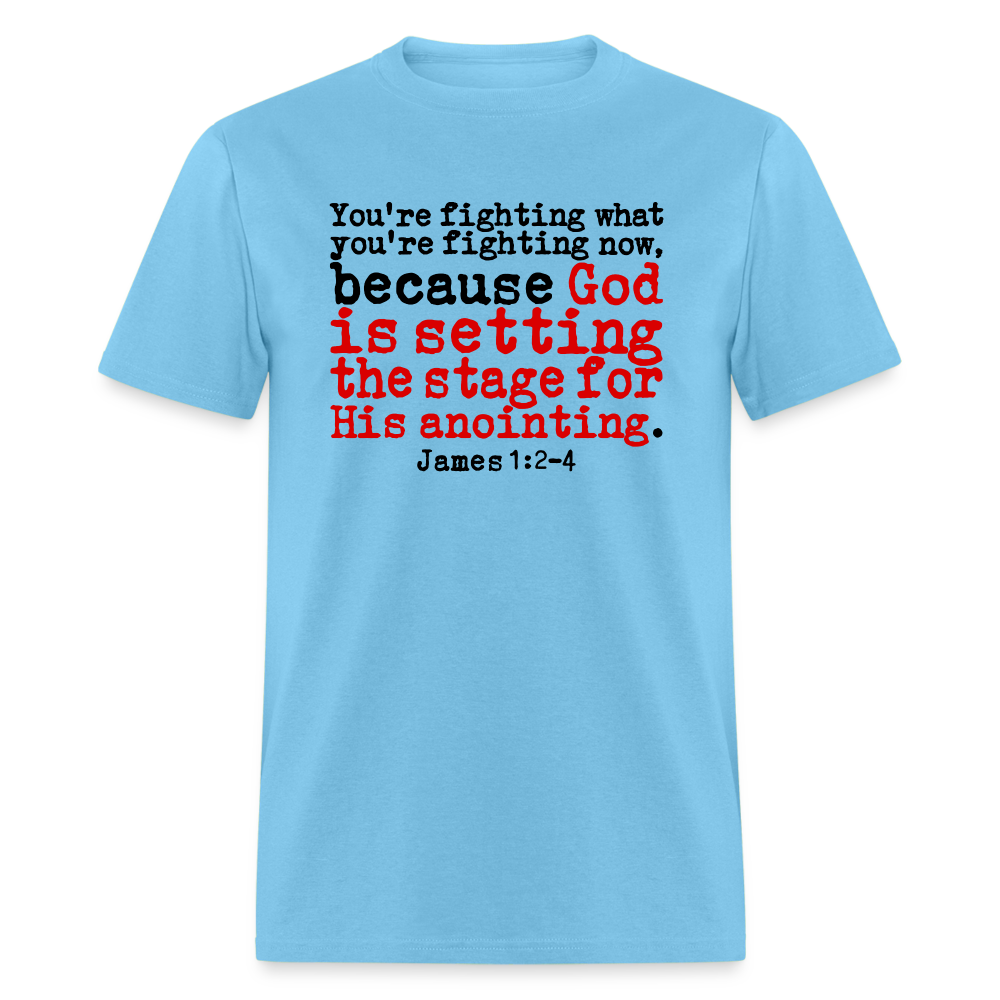 God is Setting the Stage - aquatic blue