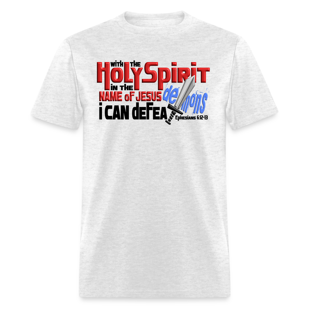 Holy Spirit Defeat Demons - light heather gray