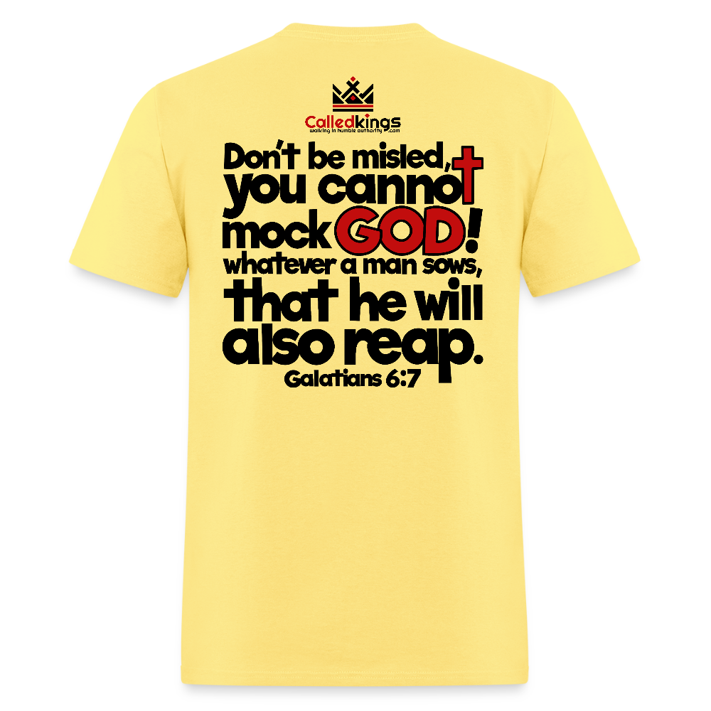 God Will Not Be Mocked - cornsilk
