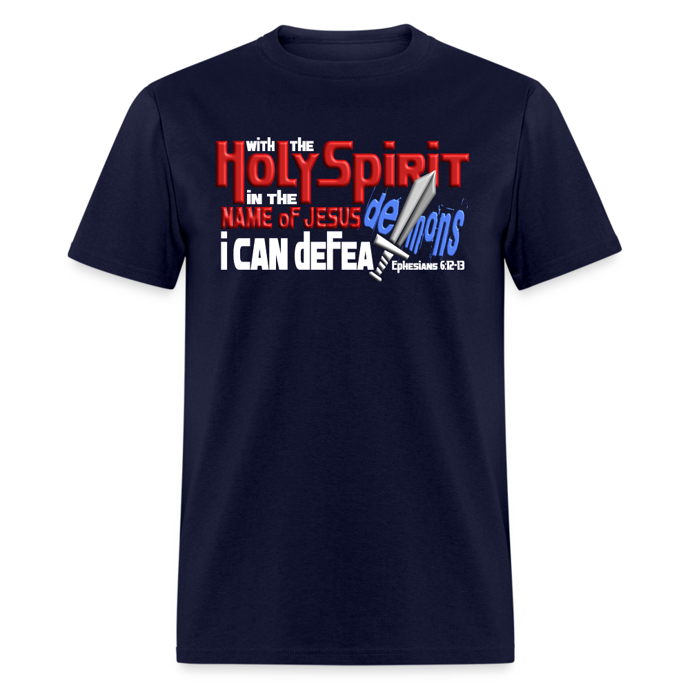 Holy Spirit Defeat Demons - navy