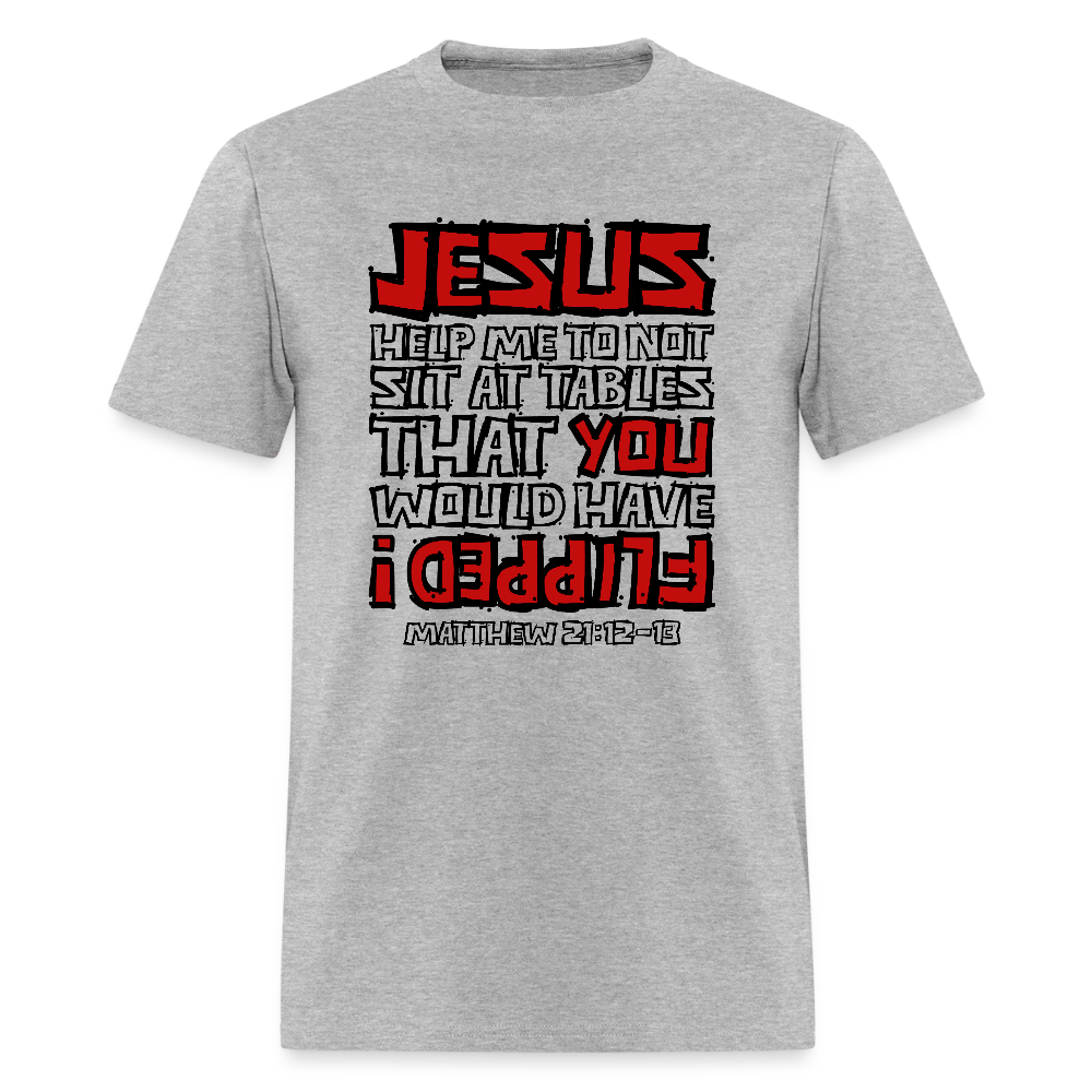 Jesus Flipped - heather gray