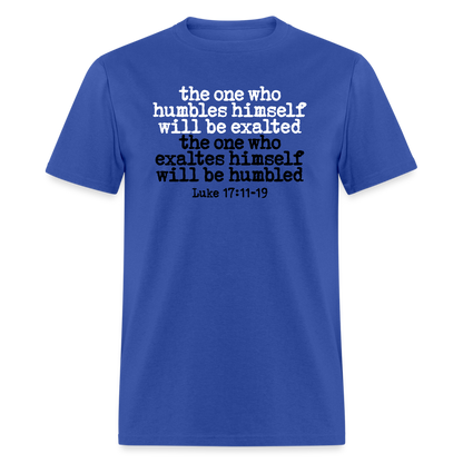 One Who Humbles Himself - royal blue