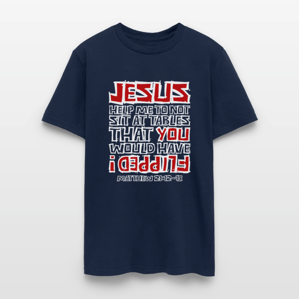 Jesus Flipped - navy
