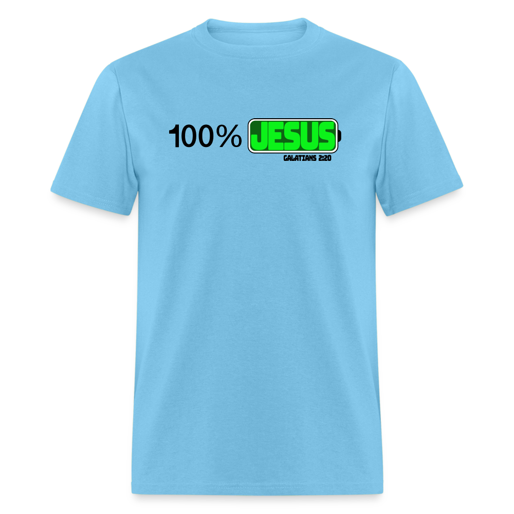 100% Jesus - aquatic blue