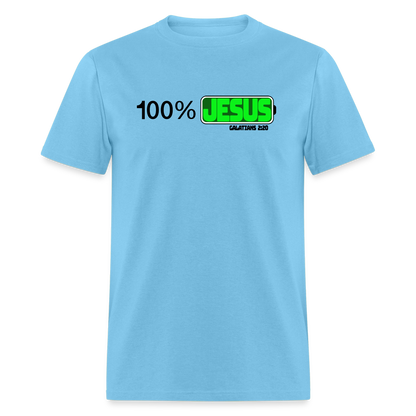 100% Jesus - aquatic blue