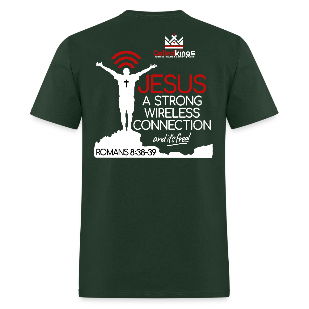 Jesus Strong Wireless Connection - forest green