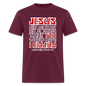 Jesus Flipped - burgundy