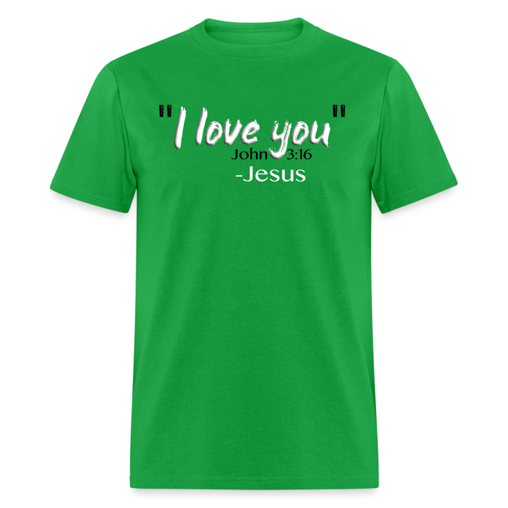I Love You - bright green
