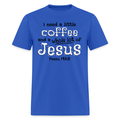Coffee & Jesus - royal blue