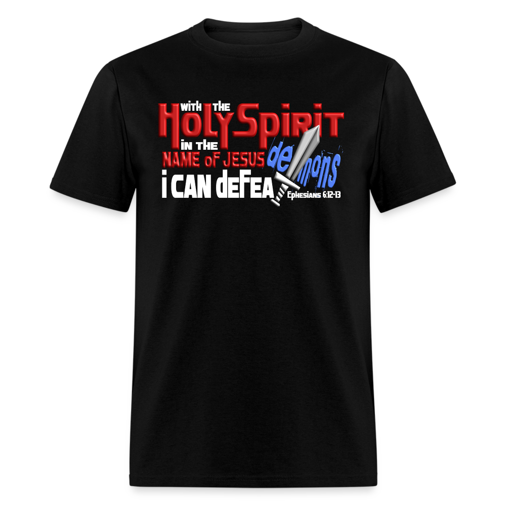 Holy Spirit Defeat Demons - black