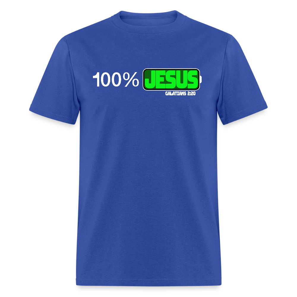 100% Jesus - royal blue
