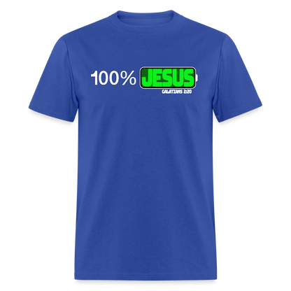 100% Jesus - royal blue