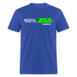 100% Jesus - royal blue