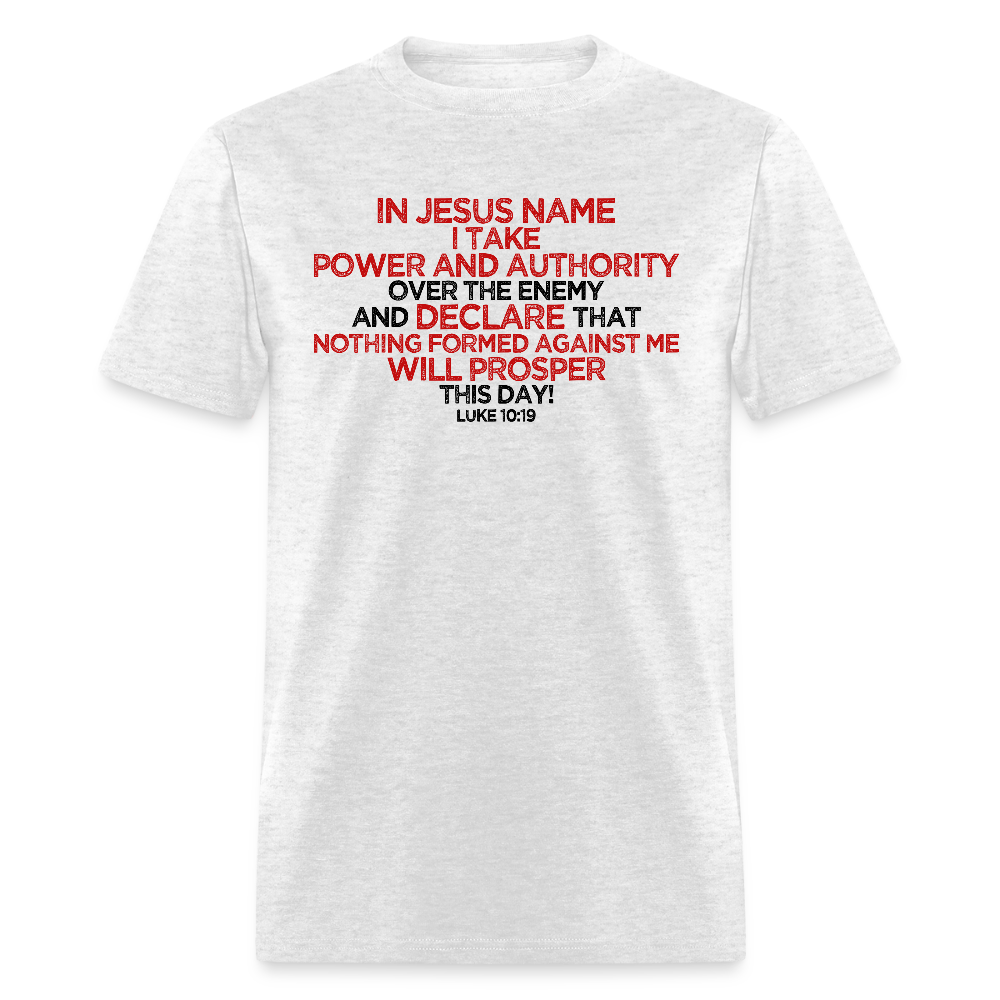 I Take Power & Authority - light heather gray