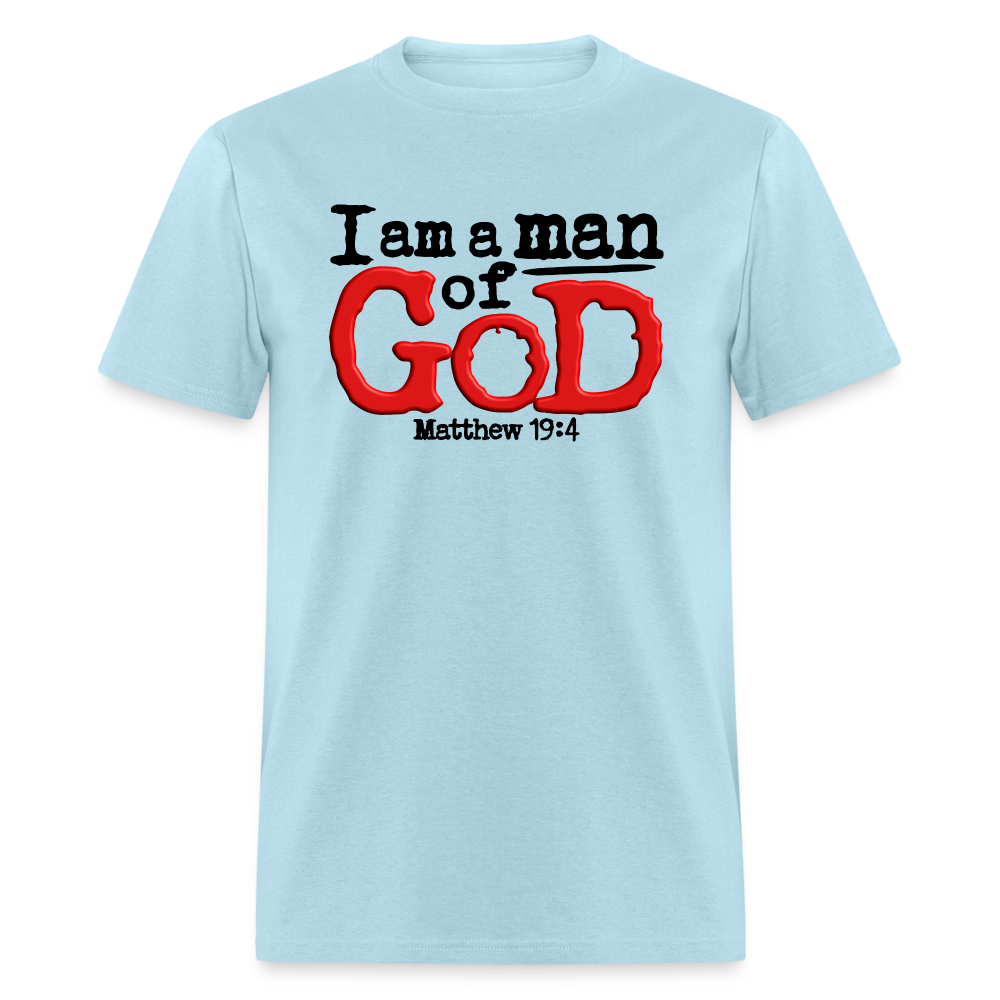 I Am a Man of God - powder blue