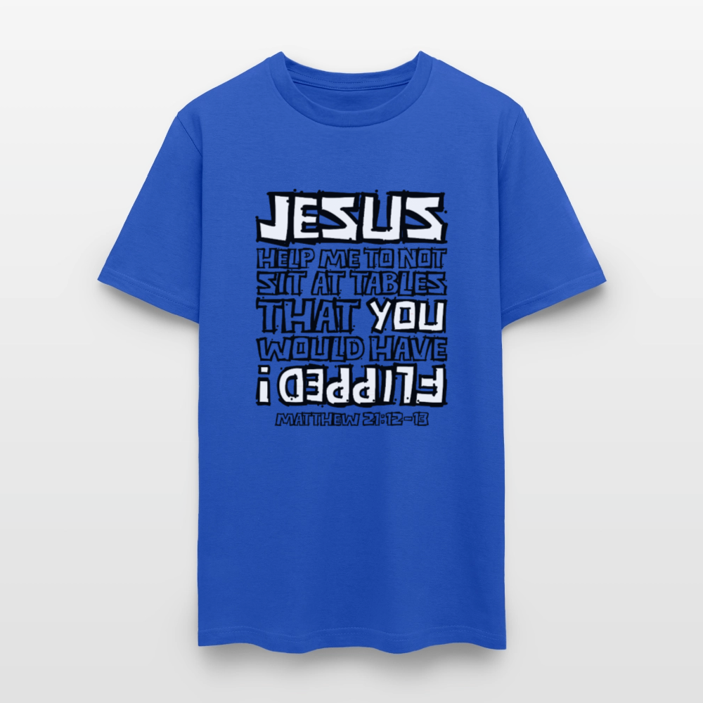 Jesus Flipped - royal blue