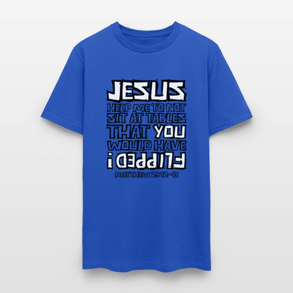 Jesus Flipped - royal blue