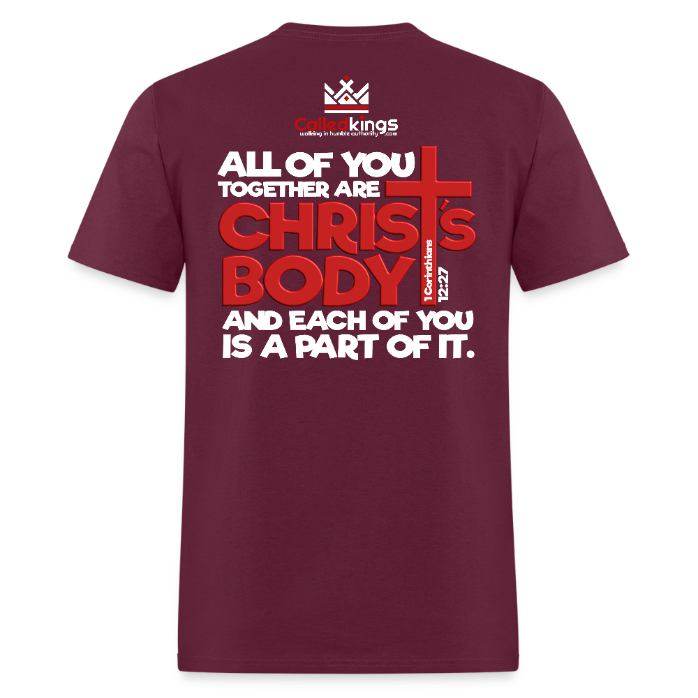 His Body His Choice - burgundy