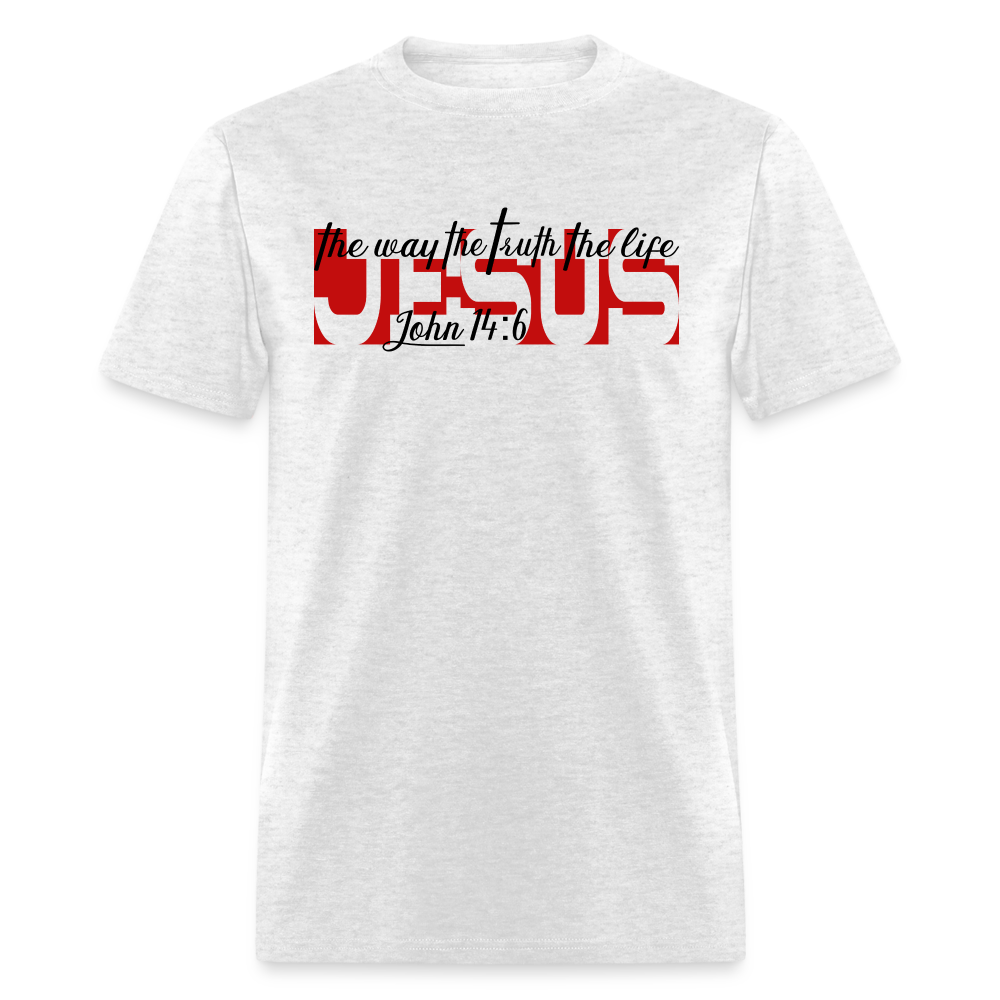 Jesus the Way Truth Life - light heather gray