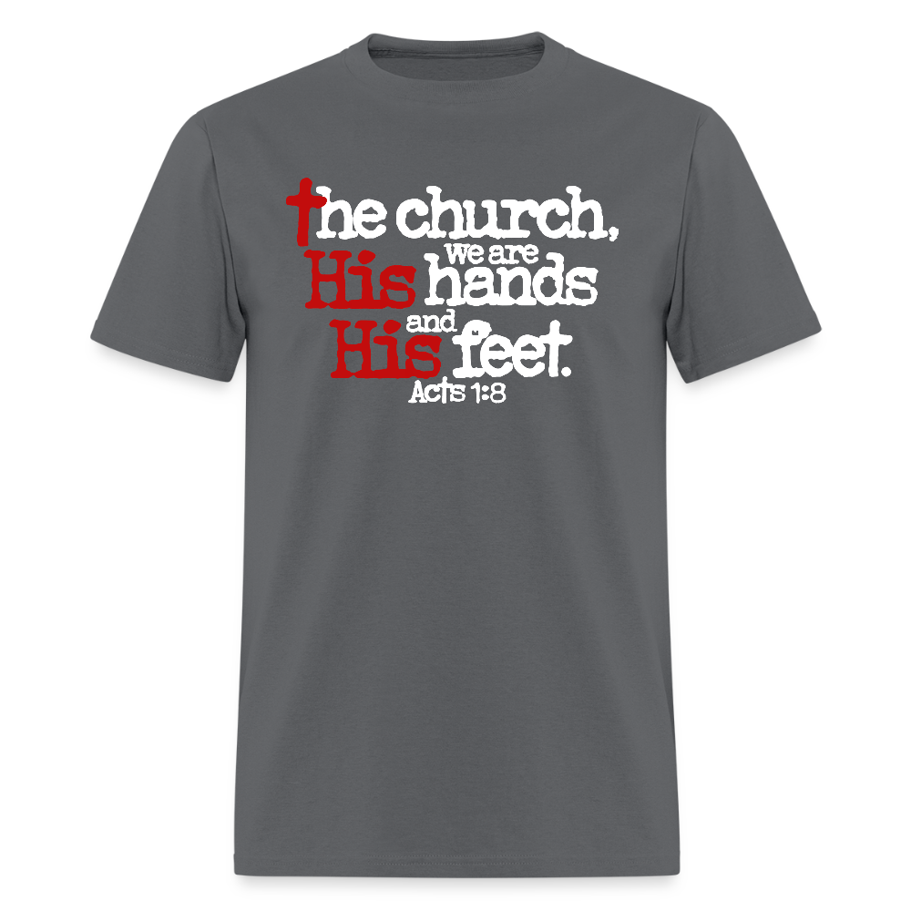 Church His Hands His Feet - charcoal