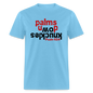 Knuckles Down Palms Up - aquatic blue