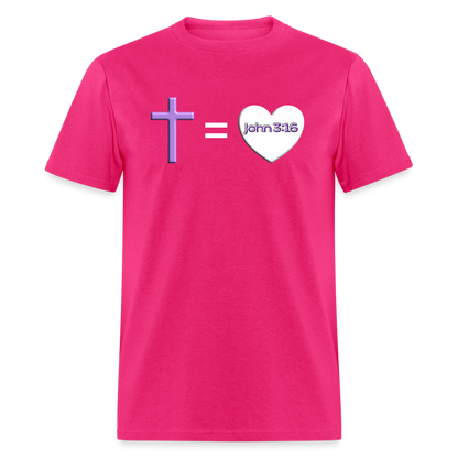 Cross = Love - fuchsia
