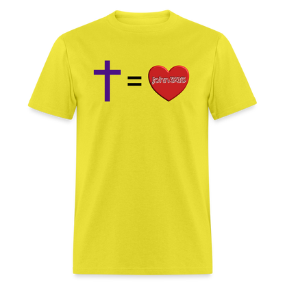 Cross = Love - yellow