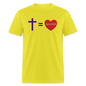 Cross = Love - yellow
