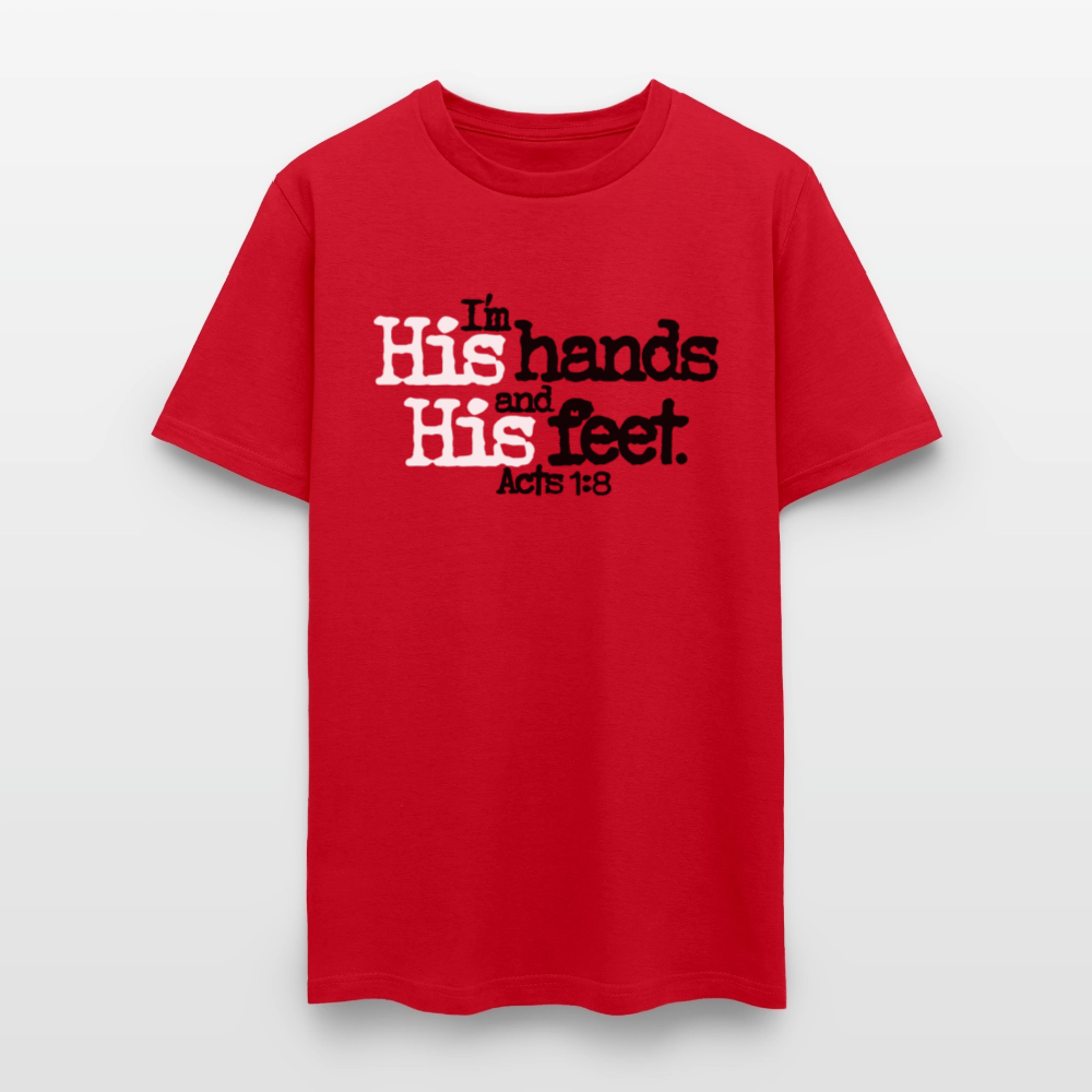 I'm His Hands His Feet - red